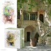 example 01 - papier ryżowy decopuage Akwarele, romantyczne zakątki, wiejskie widoczki, domek w kwiatach, kwiaty w słońcu, lato